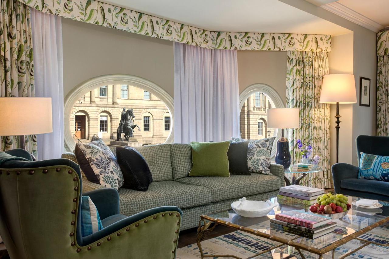 The Balmoral Hotel Edinburgh Exterior photo The living room of a suite at the hotel